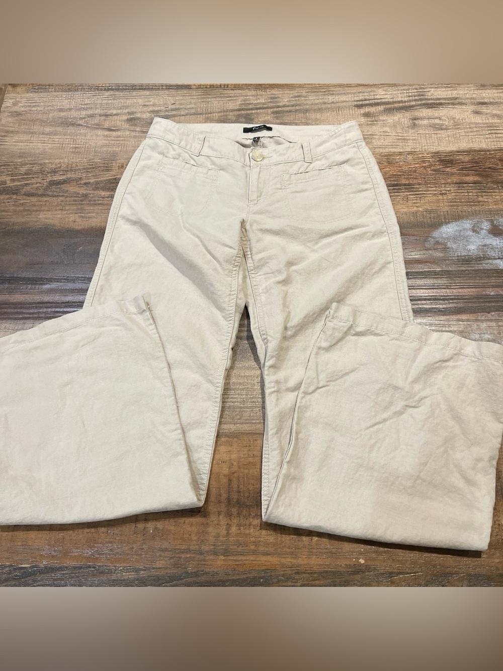 Express Neutral Tan Casual Pants Low Rise